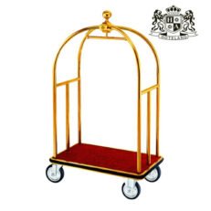 HOTEL CLASSIC GOLD TROLLEY μπρουτζινο με κρεμαστρα μεταφορας βαλιτσων βαρεου τυπου!