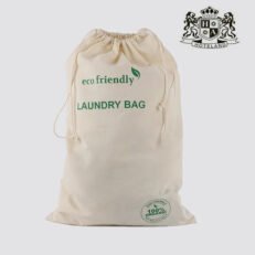 LAUNDRY BAGS Eco Canvas-Συγκομιδης απλυτων eco friendly 100% cotton NATURAL σε σχημα πουγκι με κορδονια (size 40 x 60)- (250 Laundry/Κιβ)