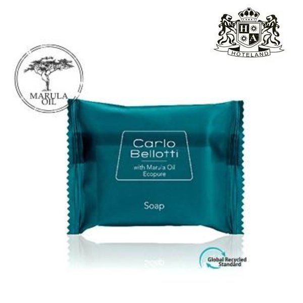 CARLO BELLOTI Σαπουνι/soap bar/σε μορφη μπαρας 25gr με αρωμα MARULA OIL σε αδιαβροχη συσκευασια 100 % recyclable and biodegradable (200 Tεμαχια/Κιβωτιο)