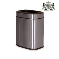 ALDA-Room double layer square bin, brushed stainless steel, 6 l