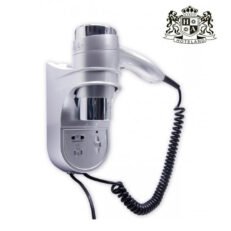 ALDA SHAVER SILVER 1400 - Σεσουάρ μπάνιου επιτοιχιο με βαση & ενσωματομενη πριζα ξυρισματος 200/700/1400W