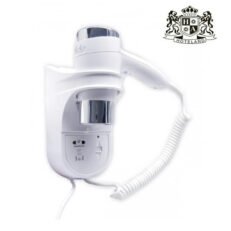 ALDA SHAVER WHITE 1400 - Σεσουάρ μπάνιου επιτοιχιο με βαση & ενσωματωμένη πριζα ξυρισματος 200/700/1400W