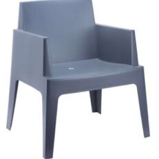 BOX Dark Grey - Πολυθρόνα από polypropilene & 20% fiber glass (MADE IN ITALY)