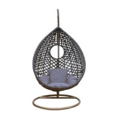 NEST21 brown - Kρεμαστη πολυθρονα μεταλικη & rattan 96 x 116 /102 x 200 (MADE IN ITALY)