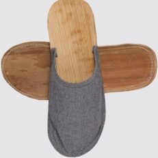 LEAF PALM comfort gray χειροποίητες διπλού πάτου από φοινικόδεντρο & 100% οργανικο βαμβακερο καμβα