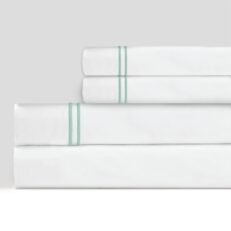 GRANDE HOTEL aqua - plain cottonsateen λειο με Διπλο Χρωματιστo Πλακε 100% βαμβακοσατεν TC-330 (Αντιμικροβιακο)