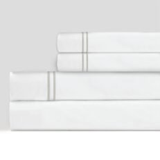GRANDE HOTEL gray - plain cottonsateen λειο με Διπλο Χρωματιστo Πλακε 100% βαμβακοσατεν TC-330 (Αντιμικροβιακο)