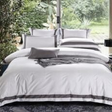 TRIM gray - SET στρωσιμο κρεβατιου 100% Cottonsateen TC-330