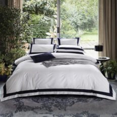 TRIM navy - SET στρωσιμο κρεβατιου 100% Cottonsateen TC-330