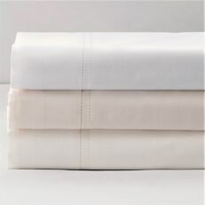 AZZURE TWIN WHITE - plain cottonsateen λειο με ΔΙΠΛΟ Γαλλικο Χειροποιητο Αζουρ 100% βαμβακοσατεν TC-330 (αντιμικροβιακο)