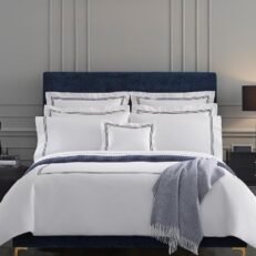 GRANDE HOTEL navy - plain cottonsateen λειο με Διπλο Χρωματιστo Πλακε 100% βαμβακοσατεν TC-330 (Αντιμικροβιακο)