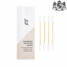 COTTON BUDS bamboo bio 0% zero waste-Σετ 4 μπατονετες απο bamboo με 100% οργανικο βαμβακι σε αδιάβροχη οικολογική συσκευασία (500 Σετ/Κιβ)