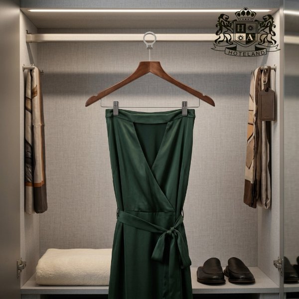 HILTON ΑΝΤΙΚΛΕΠΤΙΚΗ ΞΥΛΙNΗ χρωματος Dark Wood με extra κλιπς παντελονιου-φουστας - Ηigh Quality (100 Τεμ/Κιβ) - Image 2