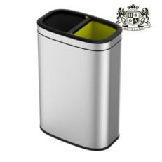 ALDA-Room double layer square bin for sorting waste, stainless steel, 10 l