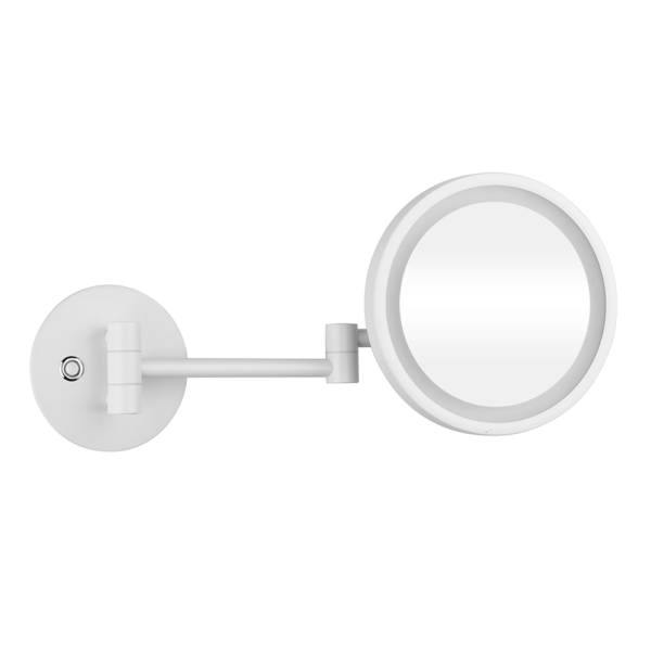 ΚΑΘΡΕΠΤΗΣ Μεγενθυντικος WHITE Επιτοιχιος Σπαστός ΜΕ ΦΩΣ LED Q200mm (MADE IN EUROPE)
