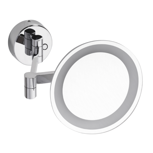 ΚΑΘΡΕΠΤΗΣ Μεγενθυντικος CHROME Επιτοιχιος Σπαστός με διπλό LED φως Q210mm