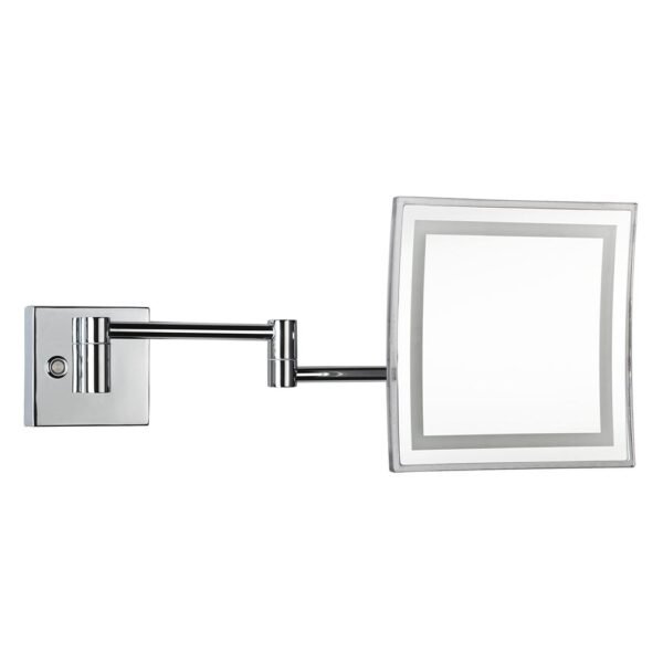 ΚΑΘΡΕΠΤΗΣ Μεγενθυντικος CHROME Επιτοιχιος Σπαστός ΜΕ ΦΩΣ LED - (ψυχρο- θερμο) 225x225mm