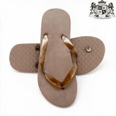 BEACH FLIP-FLOP antislip απο PE (WOMAN SIZE 26,00cm) αντιολισθητικη σαγιοναρα χρωμα brown (Με διαφανα λουρακια) (ΠΑΧΟΣ ΣΟΛΑΣ 15mm) (Διαφανο Οικολογικο Σακουλακι Ανα Ζευγος) (115 Zευγη/Κιβ)