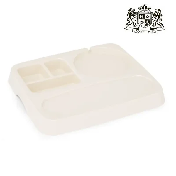 FANTOM TRAY - Δίσκος καλωσορίσματος OF WHITE-CREAM πλαστικός από ισχυρό ABS με διαστάσεις 36,5x31,5x4cm