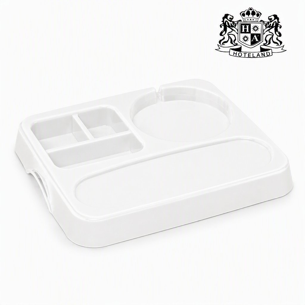 FANTOM TRAY - Δίσκος καλωσορίσματος OF WHITE-CREAM πλαστικός από ισχυρό ABS με διαστάσεις 36,5x31,5x4cm