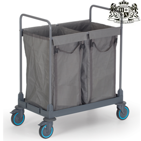 LAUNDRY CART FANTOM 62 - Τρόλεϊ Συγκομιδης ΑΠΛΥΤΩΝ ΛΙΝΩΝ Γκρι Σταθερο Λινων βαρέου τύπου 250L (2 x 125L) (0,91 x 0,53 x 1,12m)