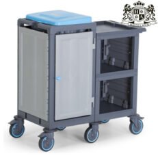 HOUSEKEEPING CART 251 - Τρόλεϊ καμαριέρας Γκρι Σταθερο Bαρέου τύπου ανοιχτο μπροστα (0,53 x 1,05 x 1,12m)
