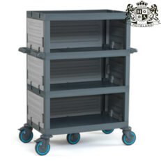 HOUSEKEEPING CART 230 - Τρόλεϊ καμαριέρας Γκρι Σταθερο βαρέου τύπου ανοιχτο μπροστα (0,53 x 1,08 x 1,35m)