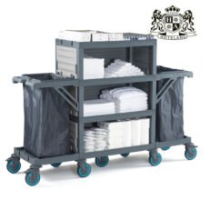 HOUSEKEEPING CART 430 - Τρόλεϊ καμαριέρας Γκρι Σταθερο Bαρέου τύπου ανοιχτο μπροστα (0,53x1,80x1,35m)