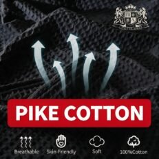 Alternative view of SUMMER PIQUE black 100% ECO PURE cotton (UNISEX 30,0cm) με ΑΝΤΙΟΛΙΣΘΗΤΙΚΗ ενισχυμένη σόλα & κουτουπιε- Συσκευασμένες ανά ζεύγος σε ΟΙΚΟΛΟΓΙΚΟ διάφανο σακουλάκι (100 Zευγη/Κιβ)
