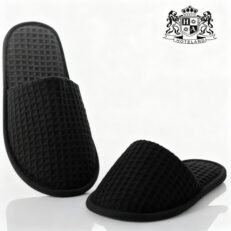 SUMMER PIQUE black 100% ECO PURE cotton (UNISEX 30,0cm) με ΑΝΤΙΟΛΙΣΘΗΤΙΚΗ ενισχυμένη σόλα & κουτουπιε- Συσκευασμένες ανά ζεύγος σε ΟΙΚΟΛΟΓΙΚΟ διάφανο σακουλάκι (100 Zευγη/Κιβ)