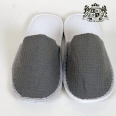 SUMMER PIQUE grey-white 100% ECO PURE cotton (UNISEX 30,0cm) με ΑΝΤΙΟΛΙΣΘΗΤΙΚΗ ενισχυμένη σόλα & κουτουπιε- Συσκευασμένες ανά ζεύγος σε ΟΙΚΟΛΟΓΙΚΟ διάφανο σακουλάκι