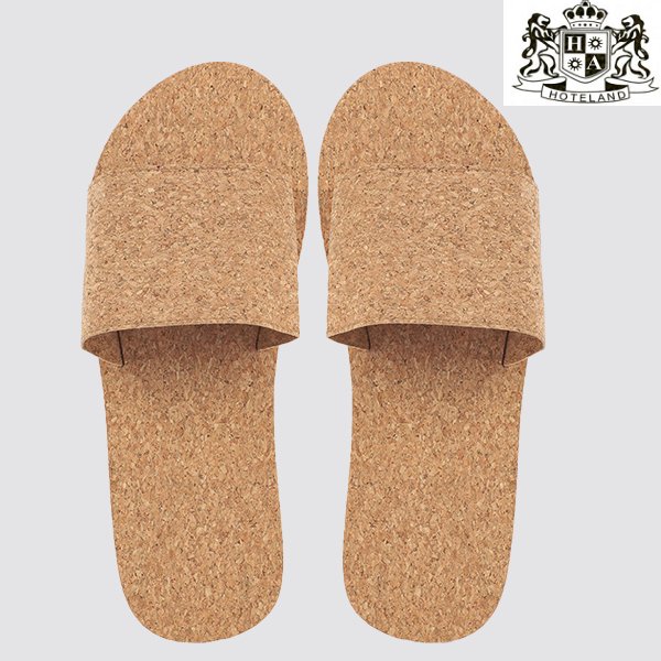 CORTECCIA Slippers ANTIBACTERIAL (UNISEX 28,50cm) antislip αντιολισθητικη απο ΦΕΛΛΟ με εξωτερικο διπλο πατο 10mm (120 Ζευγη/Κιβ) (ΕCO FRIENDLY Oικολογικη Ταινια Ανα Ζευγος)