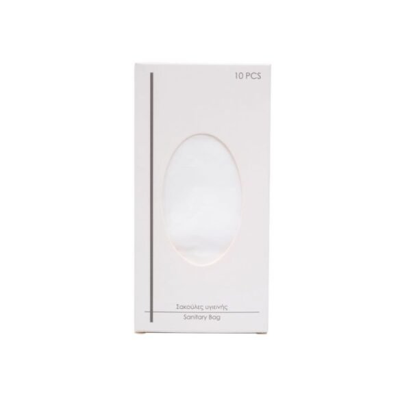 SANITARY BAGS white classic-Σακουλακια υγιεινης φροντιδας οικολογικα γαλακτωδη ανα 10αδα συσκευασμενα σε πολυτελης οικολογικη συσκευασια κασετινας με οπη (500 Kασετινες/Κιβ) - Image 2