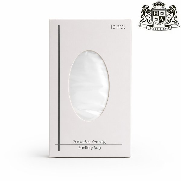SANITARY BAGS white classic-Σακουλακια υγιεινης φροντιδας οικολογικα γαλακτωδη ανα 10αδα συσκευασμενα σε πολυτελης οικολογικη συσκευασια κασετινας με οπη (500 Kασετινες/Κιβ)