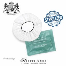 SHOWER CAP aluminium-Σκουφακι μπανιου αδιαβροχο σε συσκευασία διαφανο αλουμινενιο σακουλακι (500 Τεμ/Κιβ)