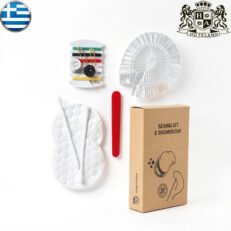 FULL AMENITIES eco kraft-Κασετινα με ολα τα ειδη amenities (5 in 1) (Σετ ραπτικων-Μπατονετες-Ροδελες ντεμακιγιαζ-Λιμα-Σκουφακι ντους) σε πολυτελης οικολογικη συσκευασια κασετινας kraft box (500 Κασετινες/Κιβ) 100% Αυτοδιασπωμενο ΕΛΛΗΝΙΚΟ ΠΡΟΙΟΝ