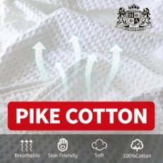 Alternative view of PIQUE White 100% ECO PURE cotton (UNISEX 30,0cm) με Διπλη εξωτερικη σόλα & κουτουπιε- Συσκευασμένες ανά ζεύγος σε ΟΙΚΟΛΟΓΙΚΟ διάφανο σακουλάκι