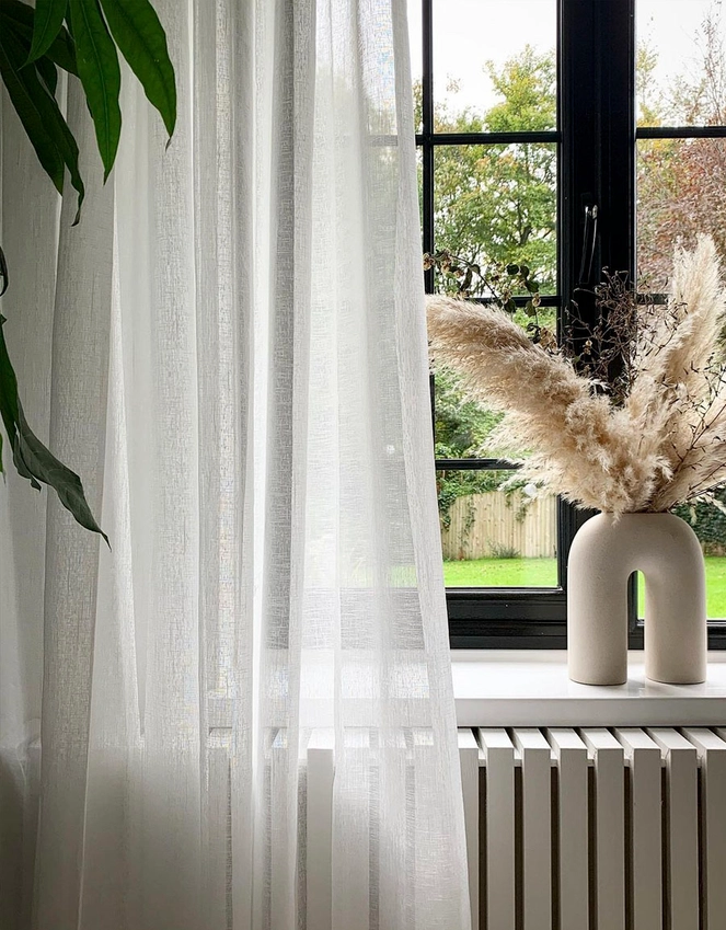 LINEN ΛΕΥΚΟ-Κουρτινες Εσωτερικες Γαζα Διαστασεις (300 X 2,80)