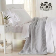 MADISON ΑΝΟΙΧΤΟ ΓΚΡΙ Κουβέρτα 100% COTTON Πικέ Πολυτελείας ΜΟΝΗ (1,60 x 2,40m)