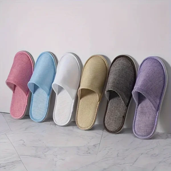 LINEN-Παντόφλες Αντιολισθητικες Με Διπλο Πατο (UNISEX 29,00cm) (Διαφανο Οικολογικο Σακουλακι Ανα Ζευγος) - Image 2