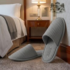 Alternative view of SUMMER PIQUE gray 100% ECO PURE cotton (UNISEX 30,0cm) με ΑΝΤΙΟΛΙΣΘΗΤΙΚΗ ενισχυμένη σόλα & κουτουπιε- Συσκευασμένες ανά ζεύγος σε ΟΙΚΟΛΟΓΙΚΟ διάφανο σακουλάκι (100 Ζευγη/Κιβ)