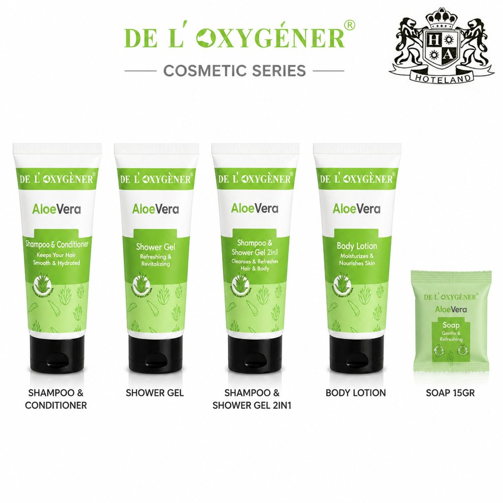DE L OXYGENE/ALOE VERA Σαπουνι Στρογγυλο 15gr εμπλουτισμενο με ΠΡΑΣΙΝΗ PROVITAMIN B5 & ALOE VERA σε πλισε αδιαβροχο περιτυλιγμα (500 Σαπουνια/Κιβ) - Image 2