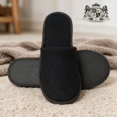 ΠΕΤΣΕΤΕ DELUXE-ANTIOΛΙΣΘΗΤΙΚΕΣ Παντόφλες (BLACK) (ΠΑΧΟΣ ΣΟΛΑΣ 4mm) (UNISEX 29cm) με ειδικα αντιολισθητικα μπιλακια σιλικονης στην σολα (ΕCO FRIENDLY Oικολογικη Ταινια Ανα Ζευγος) (225 Ζευγη/Κιβωτιο)