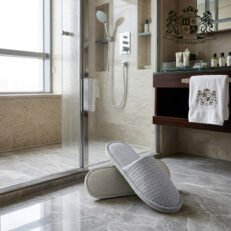 Alternative view of DOUBLE SUMMER PIQUE silver 100% ECO PURE cotton (UNISEX 30,0cm) με Διπλη εξωτερικη σόλα & κουτουπιε- Συσκευασμένες ανά ζεύγος σε ΟΙΚΟΛΟΓΙΚΟ διάφανο σακουλάκι (100 Ζευγη/Κιβ)