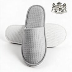 PIQUE Gray 100% ECO PURE cotton (UNISEX 30,0cm) με Διπλη εξωτερικη σόλα & κουτουπιε- Συσκευασμένες ανά ζεύγος σε ΟΙΚΟΛΟΓΙΚΟ διάφανο σακουλάκι (100 Ζευγη/Κιβ)