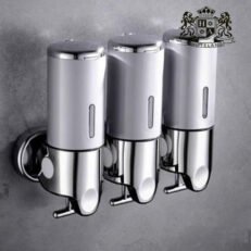 ΑLDA DISPENSER SILVER matte ΤΡΙΠΛΟ επιτοιχιο 500ml χειροκινητο για OΛΑ ΤΑ ΥΓΡΑ ΚΑΛΛΥΝΤΙΚΑ