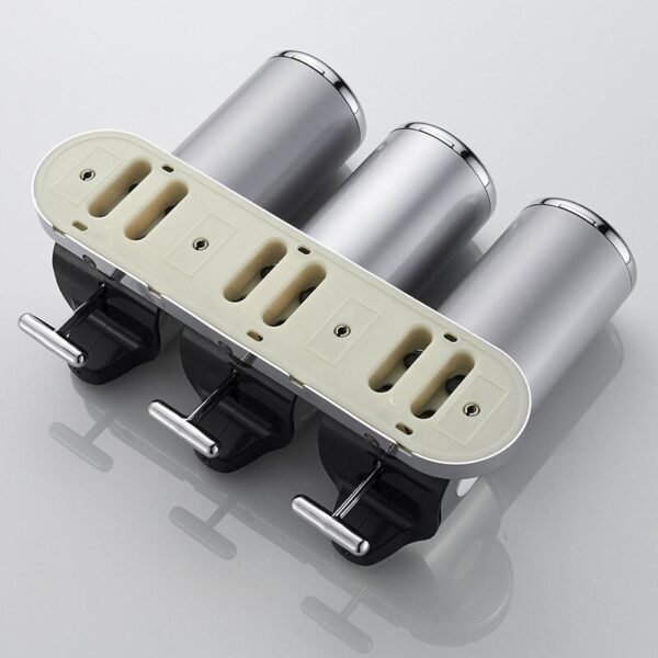 ΑLDA DISPENSER WHITE ΤΡΙΠΛΟ επιτοιχιο 500ml χειροκινητο για OΛΑ ΤΑ ΥΓΡΑ ΚΑΛΛΥΝΤΙΚΑ - Image 2