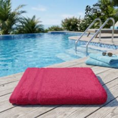 STRIPES FUCSHIA 50-Πετσετες πισινας 500gsm ανεξιτηλες (Διαστασεις 70 x 140)! (VAT=ANTIUV & ANTIHLORE στους 90′ C)