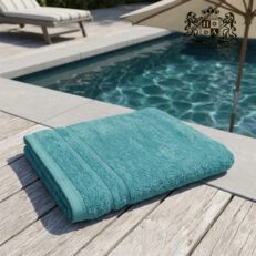 STRIPES PETROL 50-Πετσετες πισινας 500gsm ανεξιτηλες (Διαστασεις 70 x 140)! (VAT=ANTIUV & ANTIHLORE στους 90′ C)