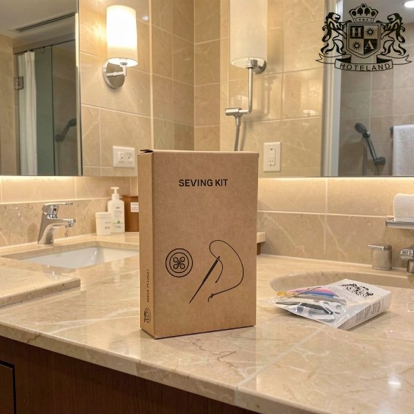 KRAFT ELEGANCE-ΣΕΤ Ραπτικης σε πολυτελης οικολογικη συσκευασια κασετινας kraft box (500 Σετ/Κιβ) 100% Αυτοδιασπωμενο ΕΛΛΗΝΙΚΟ ΠΡΟΙΟΝ - Image 2